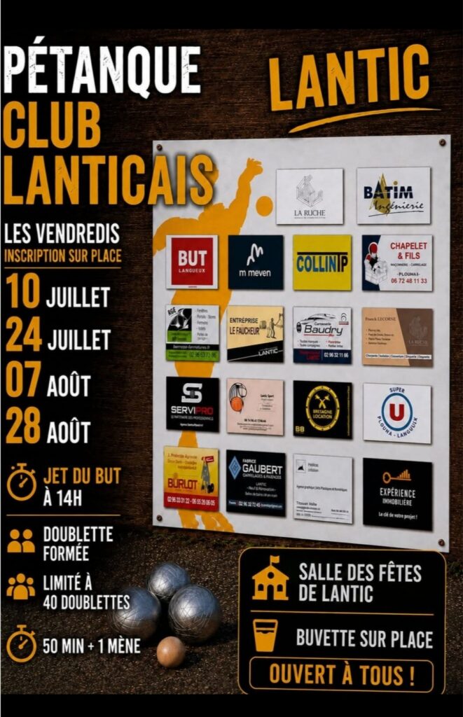 Concours de pétanque - Lantic