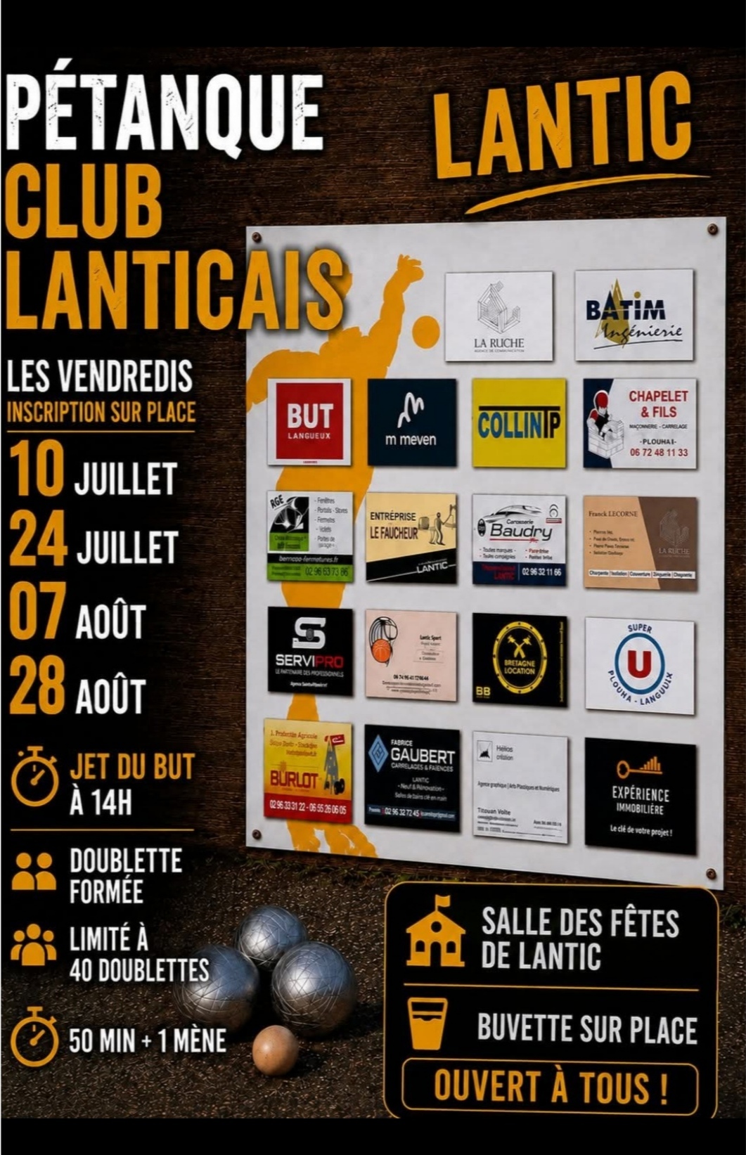 Concours de pétanque - Lantic